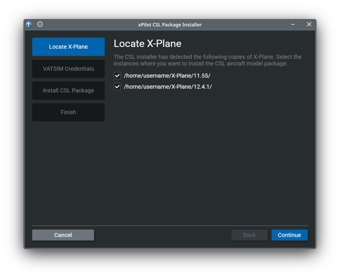 Locate X-Plane Installations