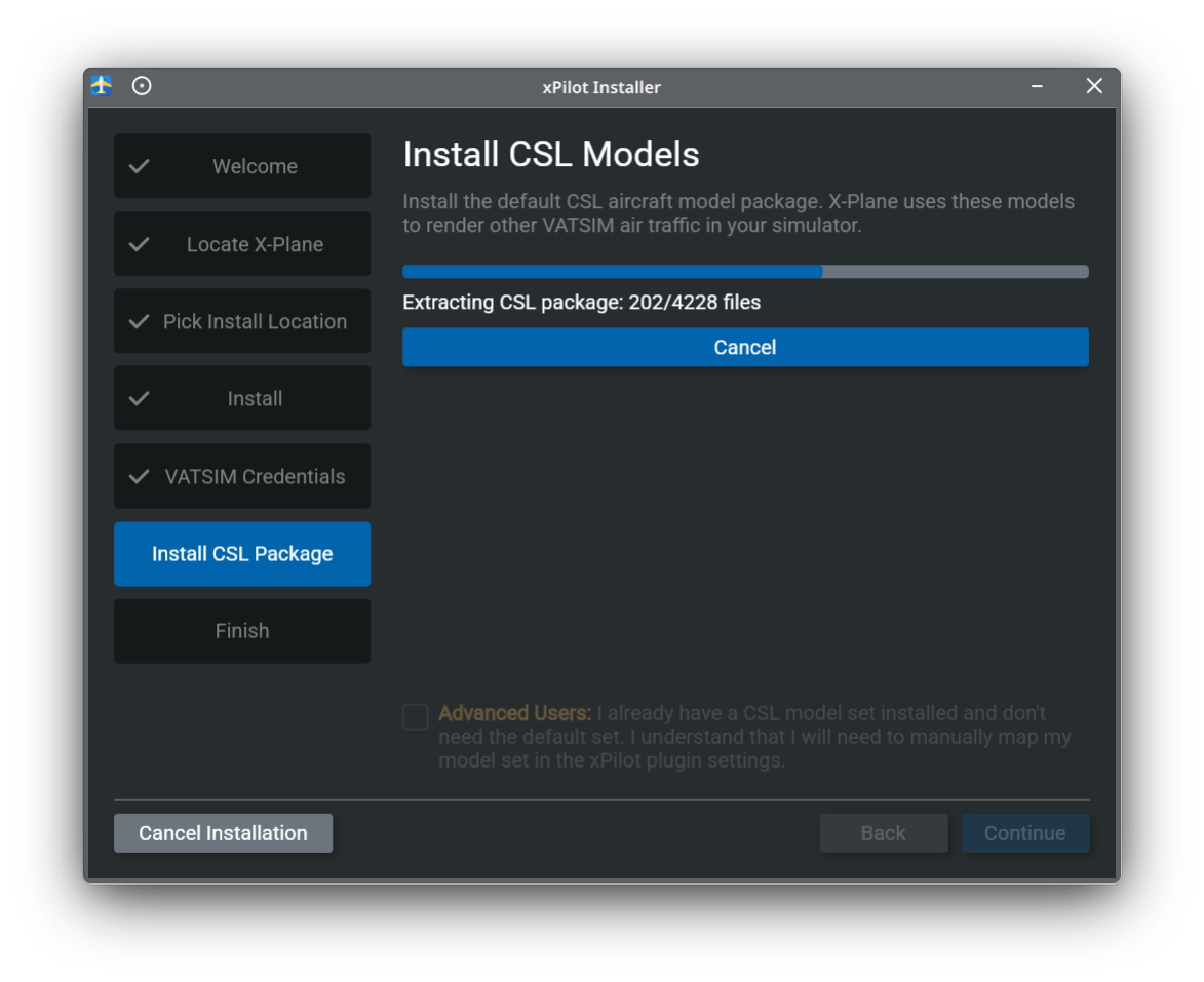 CSL Install Progress
