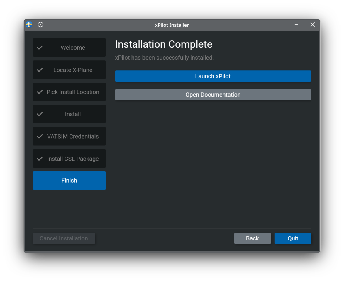 Installation Complete