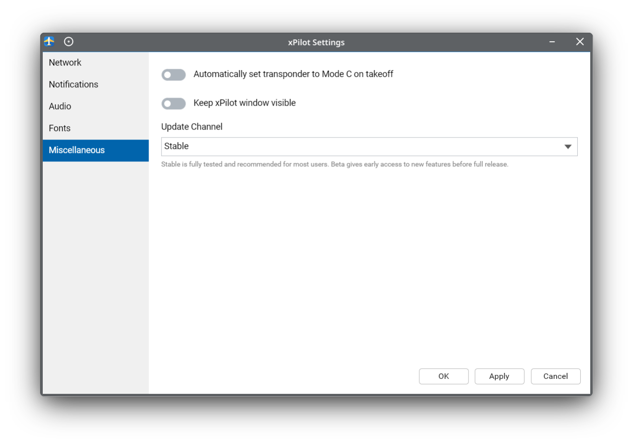 Miscellaneous Settings
